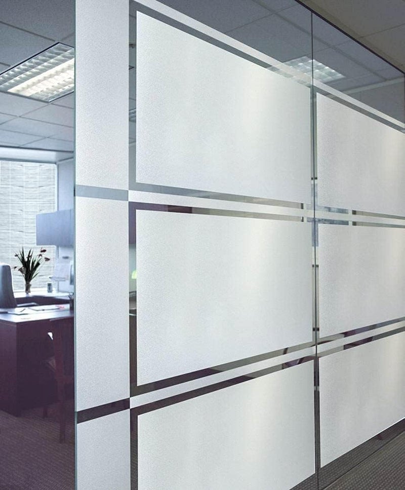 WISDOM 100% Privacy Vinyl Frosted Window Self Adhesive Glass Film Glass Film No Glue Anti-UV Window Sticker Non Adhesive (20 Inch X 240 Inch, 100% Privacy Frosted) - Image 5
