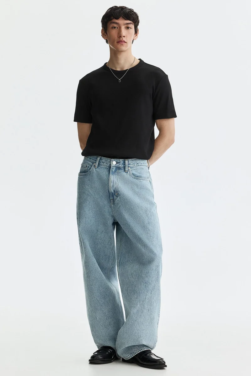 H&M  Slim Fit Ribbed T-shirt for Men | Best Price UAE