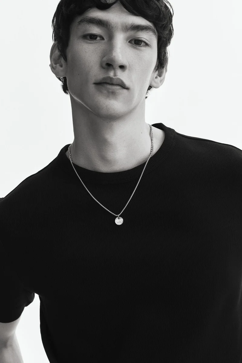 H&M Slim Fit Ribbed T-shirt