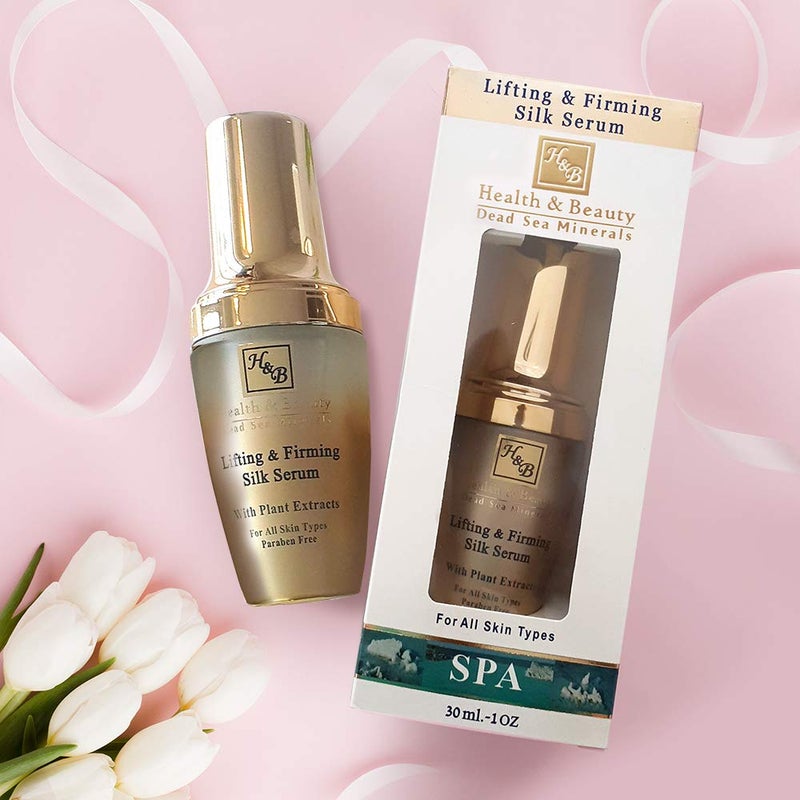 H&B سيروم H&B لرفع وشد البشرة من الحرير - سيروم وجه مضاد للشيخوخة بالكولاجين وجوتو كولا - Image 3