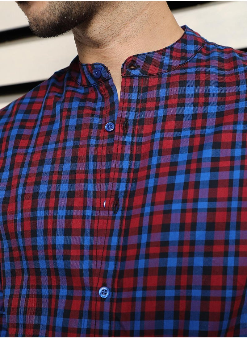 Regular Fit Multicolor Check Shirt for Men, Full Sleeve and Casual