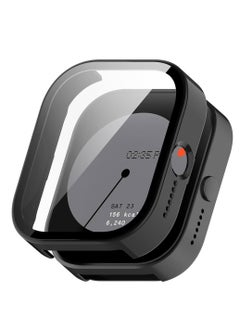 Generic Case Compatible with CMF by Nothing Watch Pro, Full Coverage Slim Hard Case Protective Bumper Built-in Tempered Glass Screen Protector Shell for CMF by Nothing Watch Pro (Black)  - Image 1