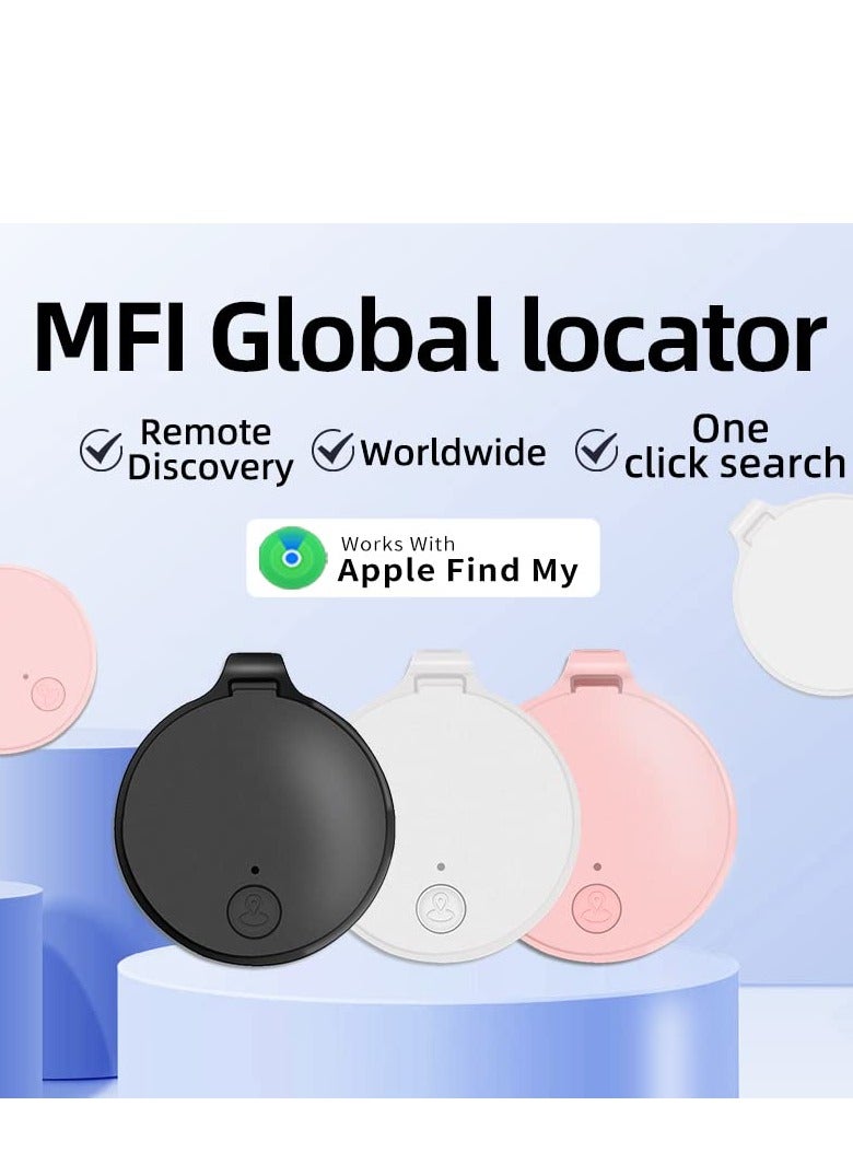 3 Pcs Item Find for Kids, Pets, Dogs, Luggage, No Monthly Fee, Real-Time Global Tracking Device, Item Finder, Waterproof Mini Tag Compatible with Apple Find My App, iOS(Black white pink) - Image 2