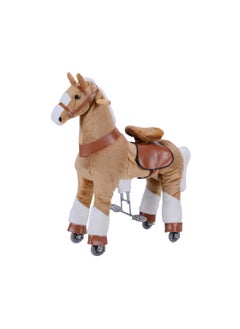 Cool Baby COOLBABY Ride on Horse Toy Riding Horse Plush Animal Toy with Wheels Walking Horse Toy Kids Ride on Toy for 5-12 Years Old  - Image 1