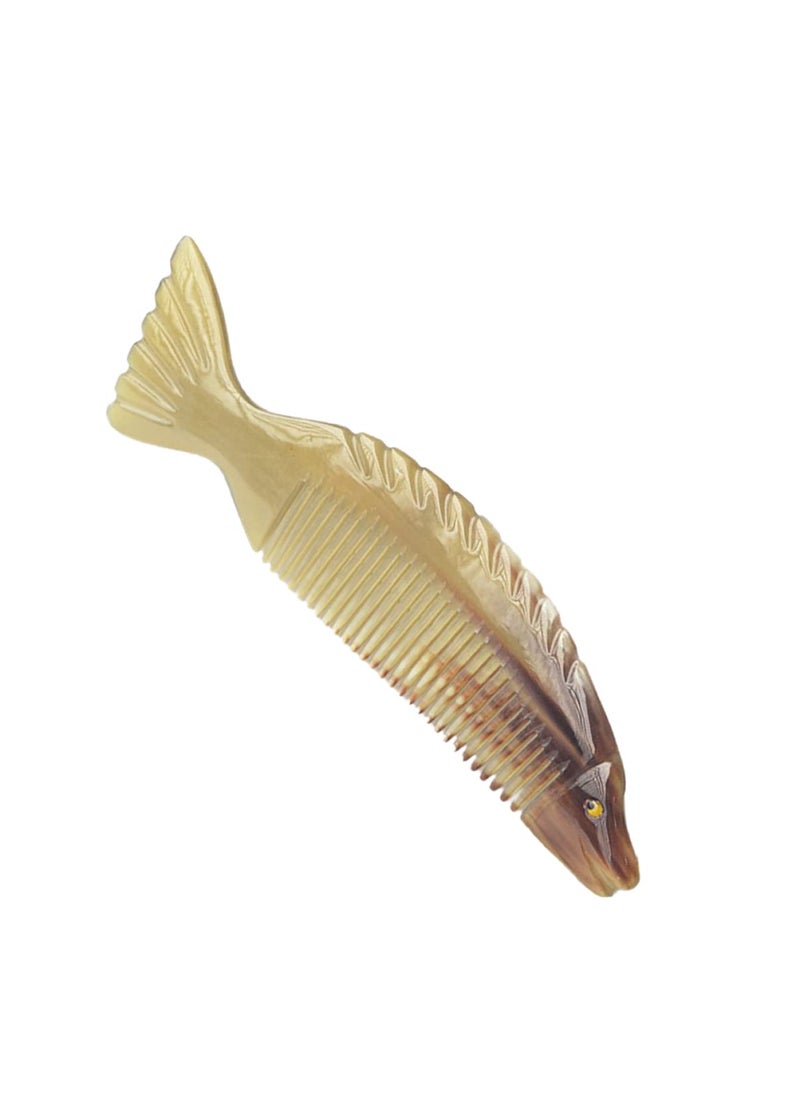 Healifty Healifty 1pc Natural from Fish Comb Hair Hairdressing to Batch Delicate Shape Travel Styling Ox Men Women Horn Tool Be Tooth Home Anti static Differences Portable Smoothing 