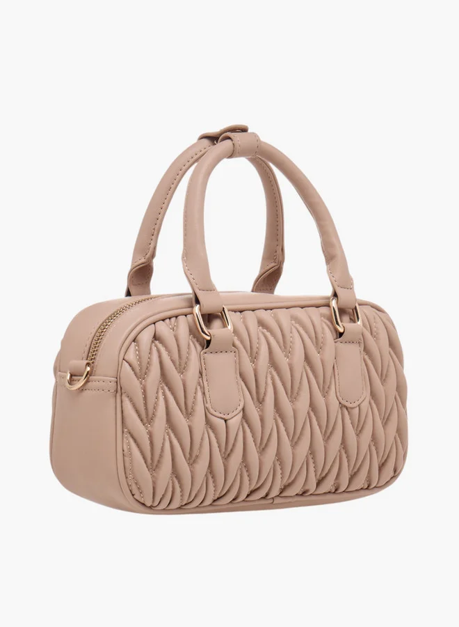 فلورا بيلا من شو إكسبرس Quilted Tote Bag with Double Handle and Zip Closure