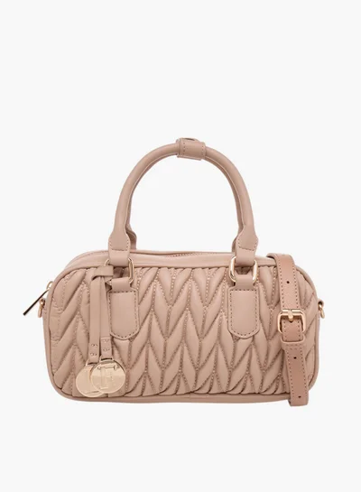 فلورا بيلا من شو إكسبرس Quilted Tote Bag with Double Handle and Zip Closure