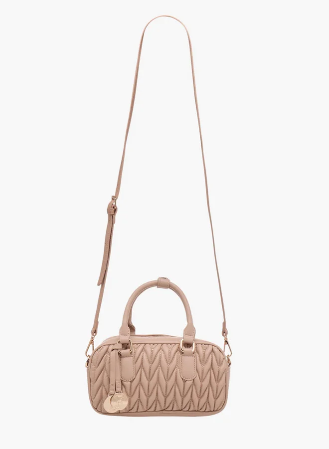 فلورا بيلا من شو إكسبرس Quilted Tote Bag with Double Handle and Zip Closure