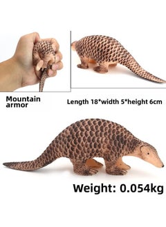 Applicable Simulation Soft Rubber Silicone Seal Fishbone Puffer Decompression Caterpillar Toy Frog Soft Model Animal Children-Color:Colorful Silicone [pangolin]]