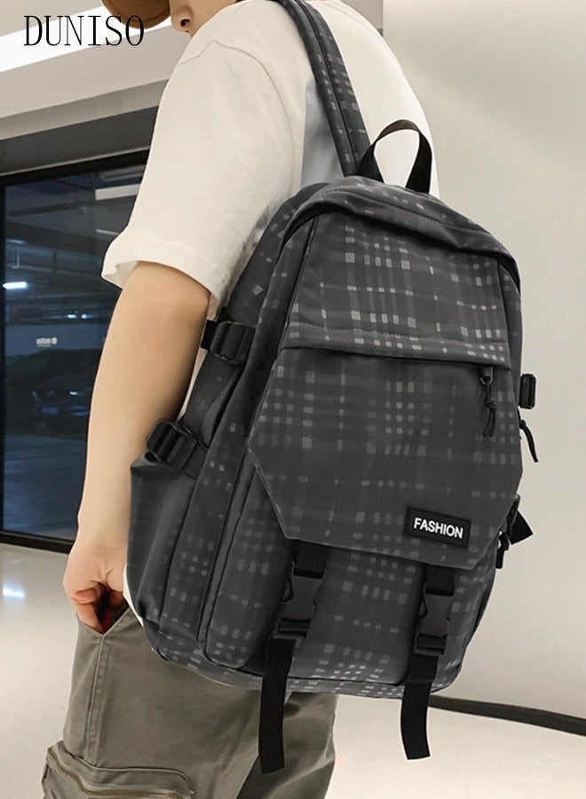 DUNISO Large Capacity Backpack Multifunction Casual Water Resistant Double Shoulder School Bag Computer Backpack Business Durable Laptops Travel Backpacks Outdoor Bags - Image 1