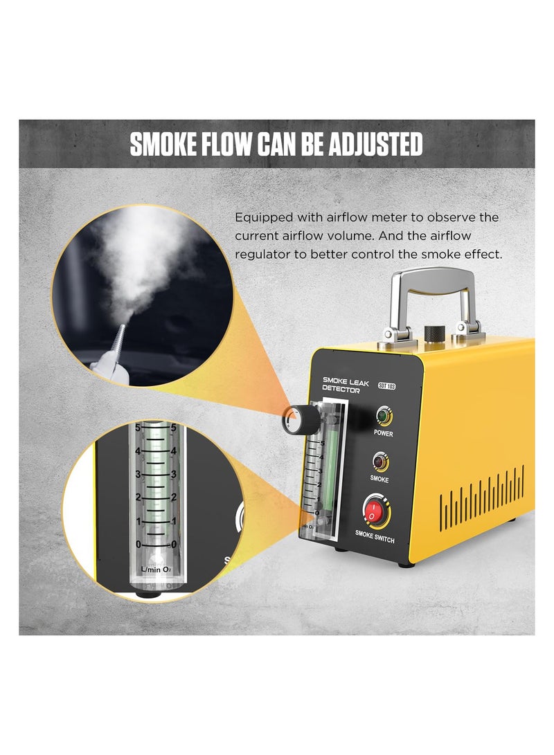 SYOSI Smoke Machine Automotive Leak Detector, Evap Vacuum Smoke Diagnostic Tester, Pipeline Fuel Leakage Detector for 12V Vehicles, Universal Car Tool for EVAP, Intake, Exhaust, Cooling, Crankcase Systems - Image 2