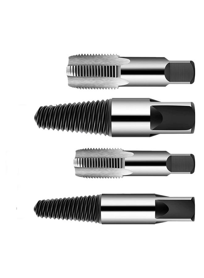 EAGLES 4 Pcs Water Pipe Extractor, Carbon Steel 1/2" - 3/4" NPT Taps Set, Water Pipe Triangle Valve Repair Kit, Broken Pipe Remover Thread Repair Tool for Pipes Valve Faucet + Free Seal Tape - Image 1