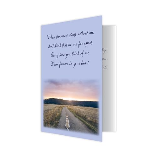 Dog Speak Pet Sympathy Card "When Tomorrow Starts Without Me, I Am Forever In Your Heart" – Rainbow Bridge Pet Loss Condolence & Remembrance Card - Image 1