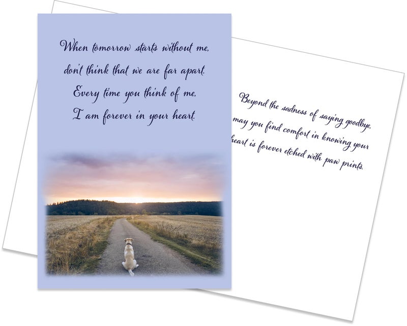 Dog Speak Pet Sympathy Card "When Tomorrow Starts Without Me, I Am Forever In Your Heart" – Rainbow Bridge Pet Loss Condolence & Remembrance Card - Image 5