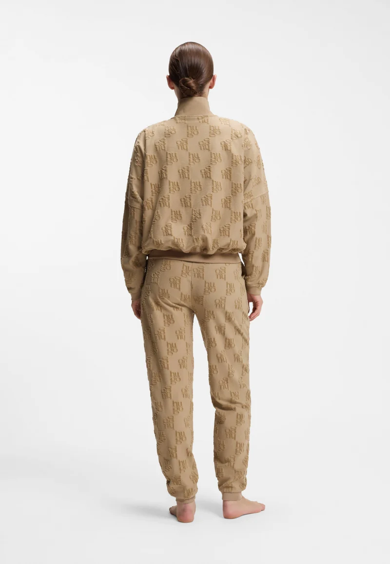 هوجو Cotton-blend jacket with all-over logo pattern