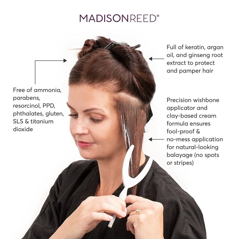 Madison Reed Light Works Balayage Highlighting Kit, Creates Natural-Looking Cool Vanilla Highlights (Sorrento - Blonde), Amonia Free, Cruelty Free, 2 Step Process That Lightens & Tones Hair - Image 4
