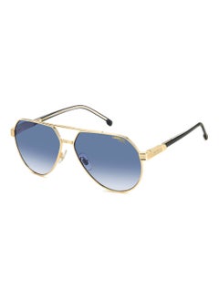 Carrera Men's UV Protection Pilot Shape Metal Sunglasses CARRERA 1067/S BLUE 53 - Lens Size: 53.4 Mm - Gold  - Image 1