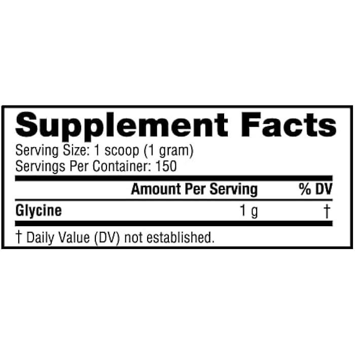 NutraBio مسحوق نوترا بايو جليسين - مكمل جليسين - مكمل حمض أميني حر - 1000 ملغ حصة - 150 غرام، 150 حصة - Image 2