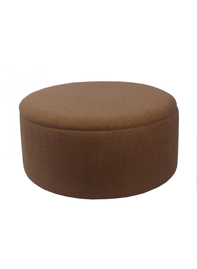 DANUBE HOME أودلين كرسي تخزين من قماش بوقل مفرد أو مسند قدم بوف تصميم حديث للأثاث لغرفة المعيشة أو غرفة النوم L 100 x W 100 x H 45 سم بني فاتح - Image 1