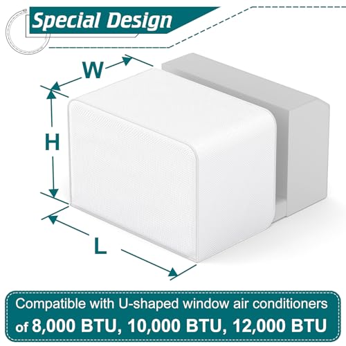 Daisypower Window Air Conditioner Insulation Cover for UShaped Outside Window AC Units Universal fit for 80001000012000 BTUOutdoor DustProof and Waterproof Window AC Cover - Image 3