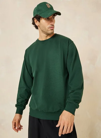 Styli Relaxed Fit Cotton Terry Sweatshirt