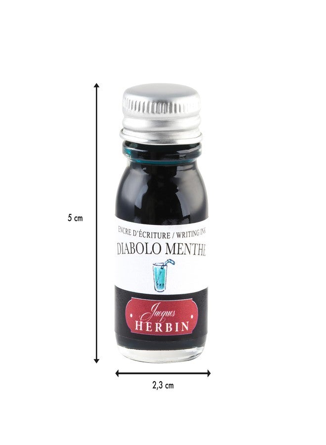 Jacques Herbin Herbin Ink Bottle (Diabolo Menthe - 10ML) 11533T - Image 2