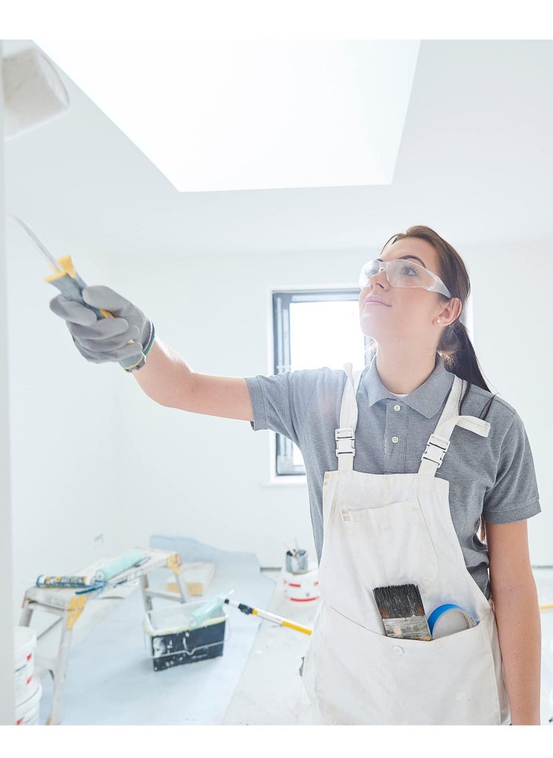 نظارات أمان، نظارات واقية مقاومة للصدمات والخدش بعدسات شفافة للغاية للاستخدام في المختبرات والصناعات والنجارة والرماية والرياضة والمزيد، إطار شفاف، 6 قطع - Image 3