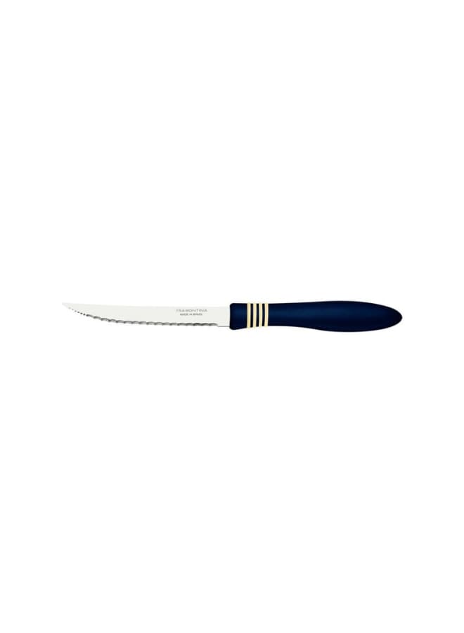 TRAMONTINA TRAMONTINA Cor&Cor 5-Inch Steak Knife Set – Stainless Steel Blades with Dark Blue Polypropylene Handles, Sleek Modern Design - Designed for High Performance and Durability, Ideal f  - Image 2