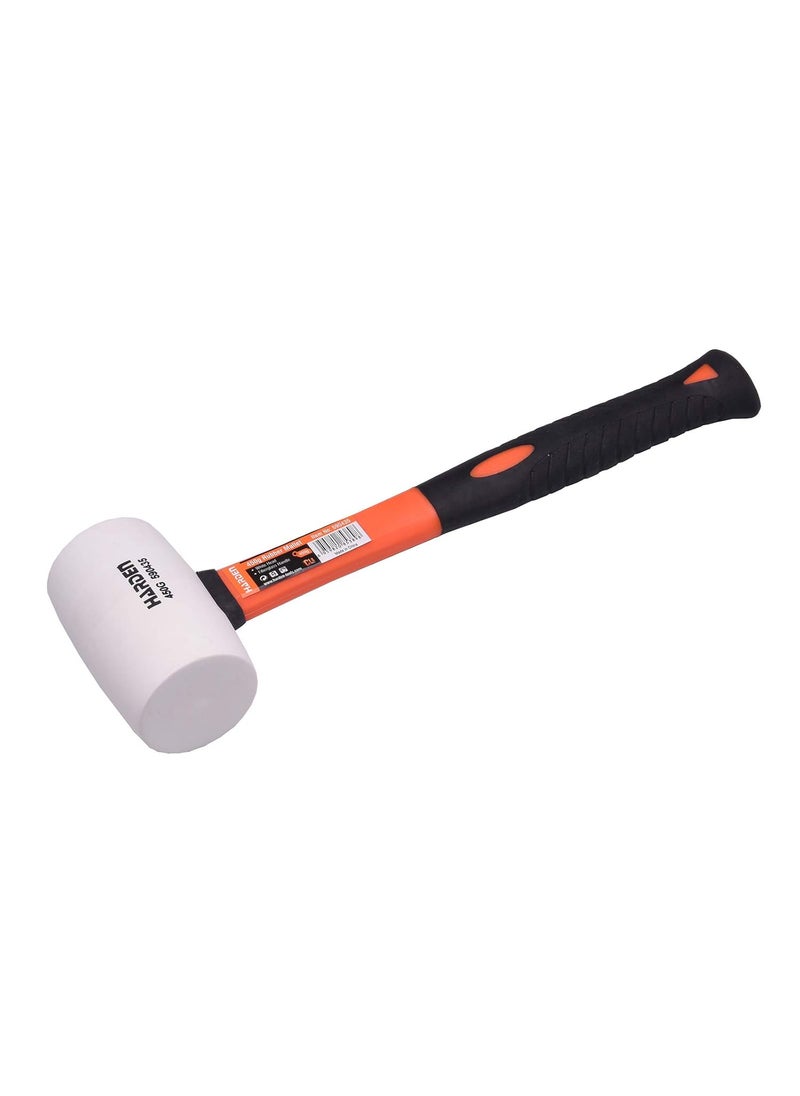 Harden Harden 450 grams Professional Rubber Mallet Hammer with Fiberglass Handle White Rubber Head Comfortable Grip Handle 590435  - Image 1