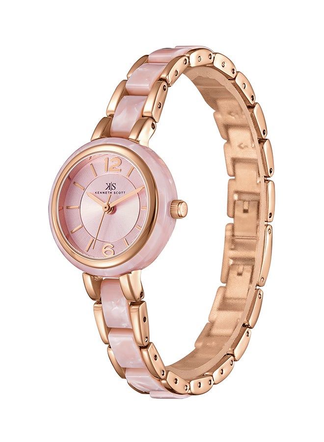 كينيث سكوت ساعة نسائية بعقارب من خليط معدني وأسيتات بلاستيك - - . مم - Image 2