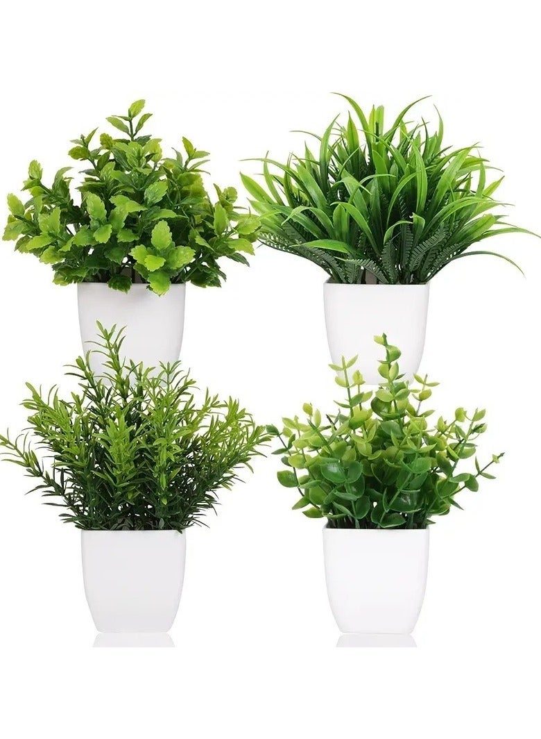 4 Pack Fake Plants Small Artific - Image 1