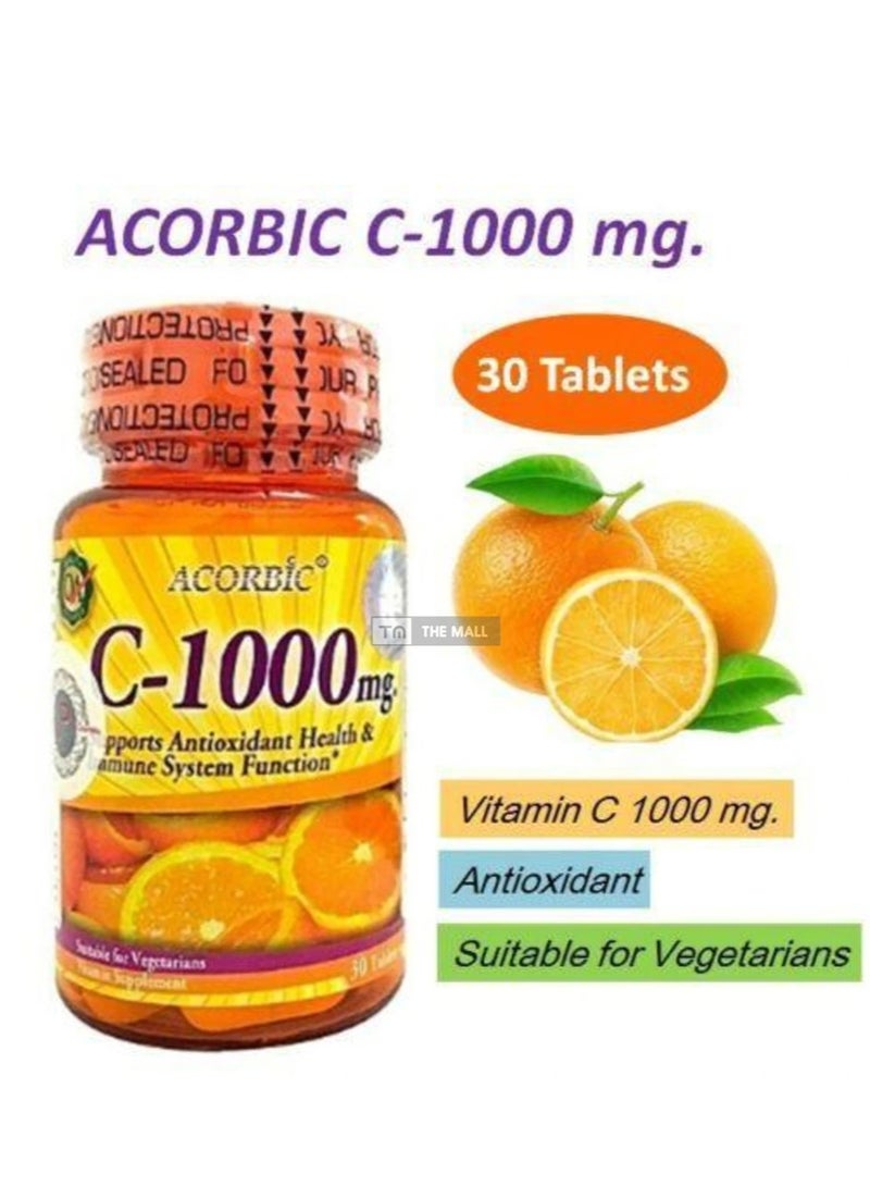 أكوربيك فيتامين سي أكوربيك 1000 ملغ للبالغين - Image 1