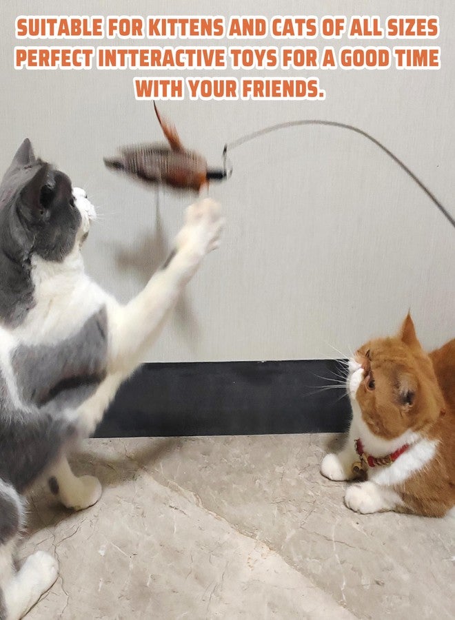 Highland Farms Select Handmade Natural Feather Cat Toy Dah Bird Refills - Interactive Cat and Kitten Toy - 6 Pack - Image 5