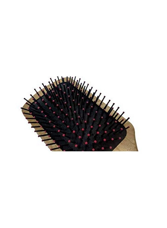 KIRA Natural Wooden Paddle Brush ; Comfortable Air Cushion Pad ; Antistatic Hypoallergenic Bristles ; Epoxy Coated Tips ; Scalp Massage Stimulate Blood Flow ; Reinforce Hair Roots (Standard)  - Image 3