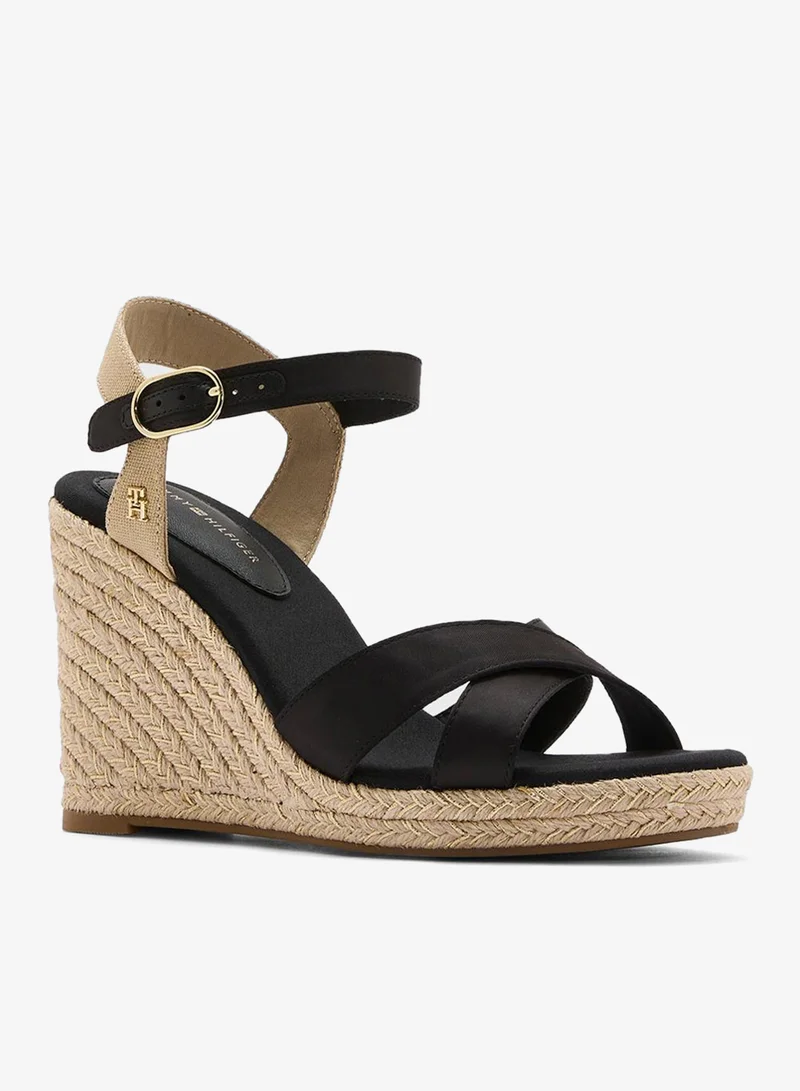 TOMMY HILFIGER  SATIN HIGH WEDGE ESPADRILLES for Women | Best Price UAE