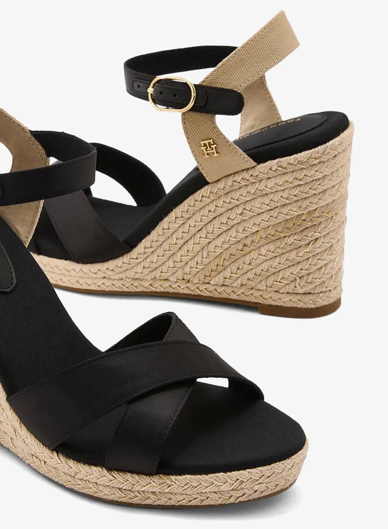 TOMMY HILFIGER  SATIN HIGH WEDGE ESPADRILLES for Women | Best Price UAE