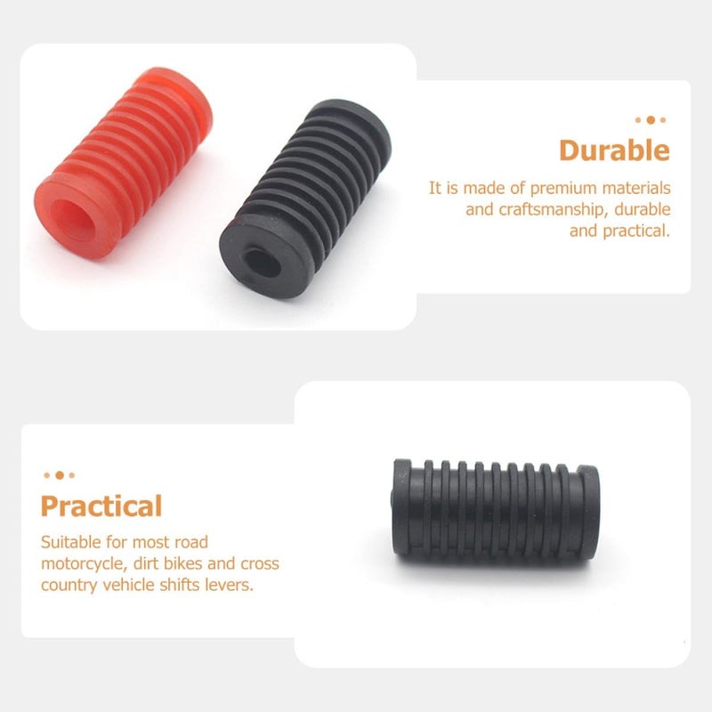 4 Pieces Motorcycle Gear Lever Pad Rubber Covers Non-Slip Black Shift Pedal Caps Protective Gear Shifter Covers Motorcycle Accessories for Foot Controls - Image 3