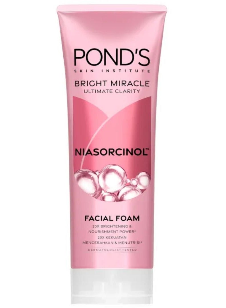 Pond's Bright Miracle Ultimate Clarity Niasorcinol Facial Foam with 20X Brightening & Nourishment Power 100g - Image 1