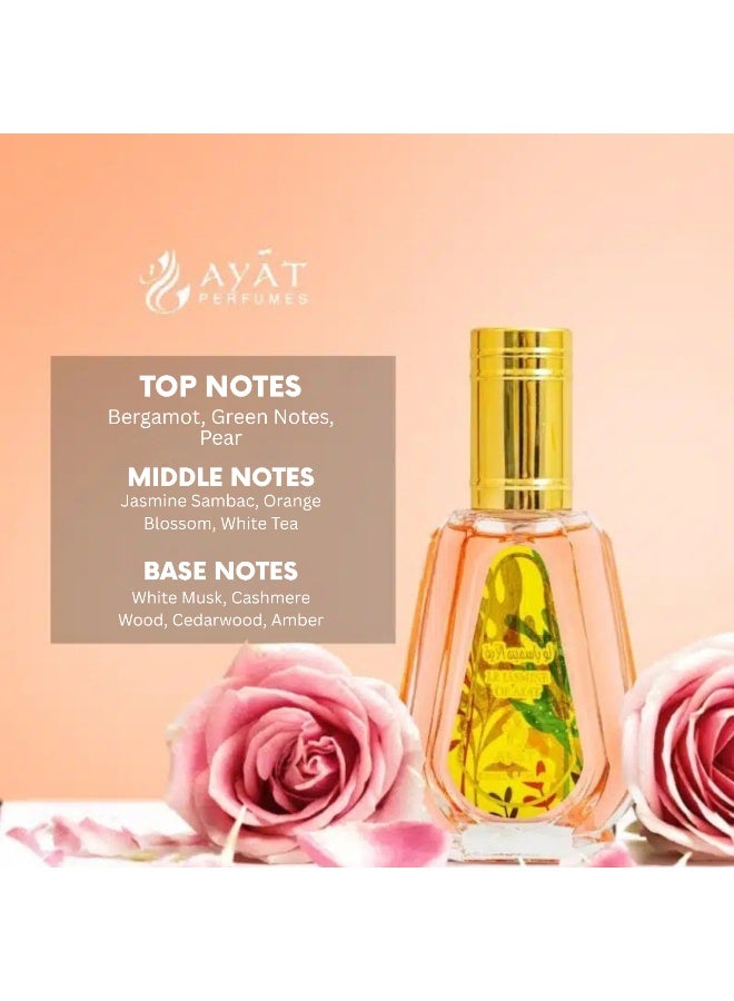 Ayat Perfumes Le Jasmine Eau de Parfum 50 ml – Jasmine Sambac, Orange Blossom & Musk – Long-Lasting Women’s Perfume Made in Dubai - Image 3