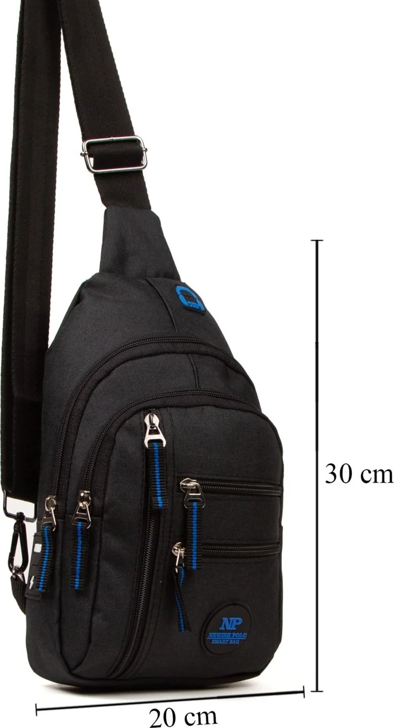 Avca Av A Dos Black Water Resistant Linen Waist Shoulder Bag with USB Headphone Output Daily Bodybag
