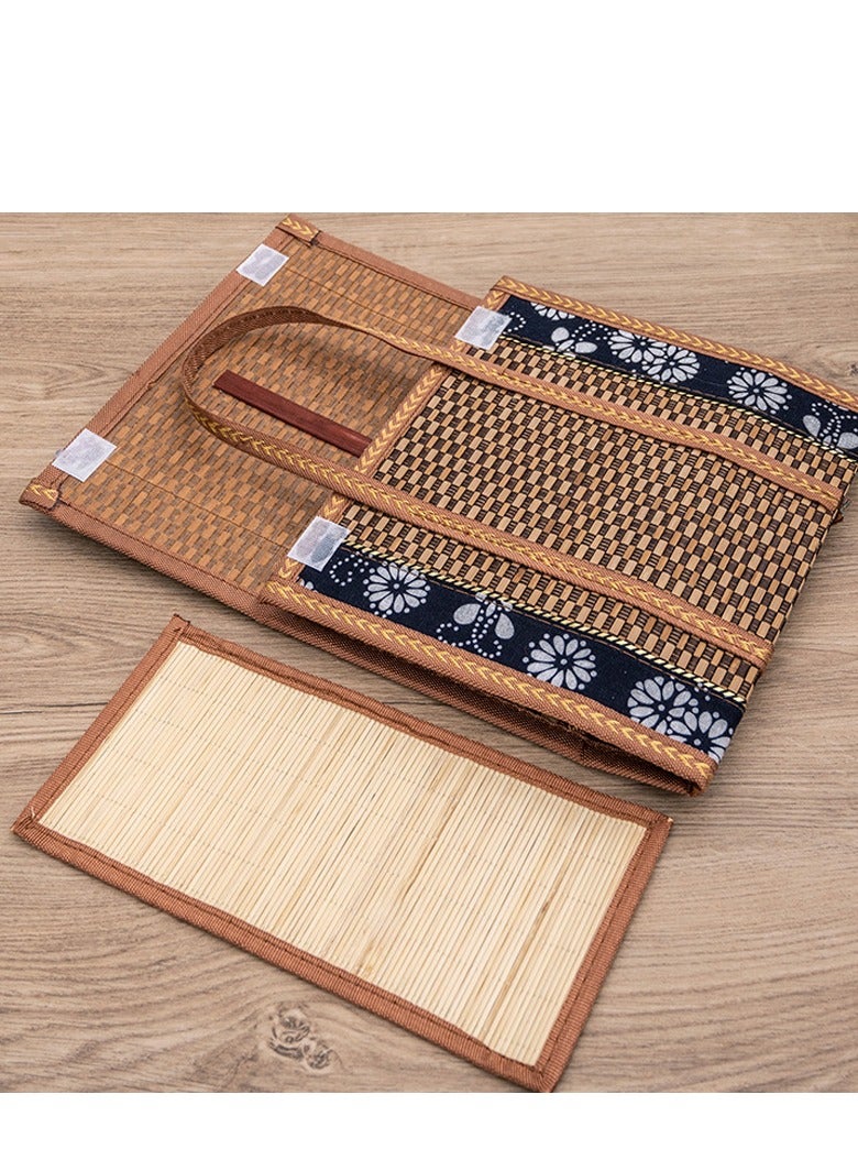 Generic Handheld Food Storage Basket, Wicker Baskets Woven Picnic Basket Folding Fruit Basket ,Baskets with Handles Shopping Sour Dough Bread Basket Bread Pans Picnic BlanketsFood Storage Basket for Outdoor Picnic  - Image 5
