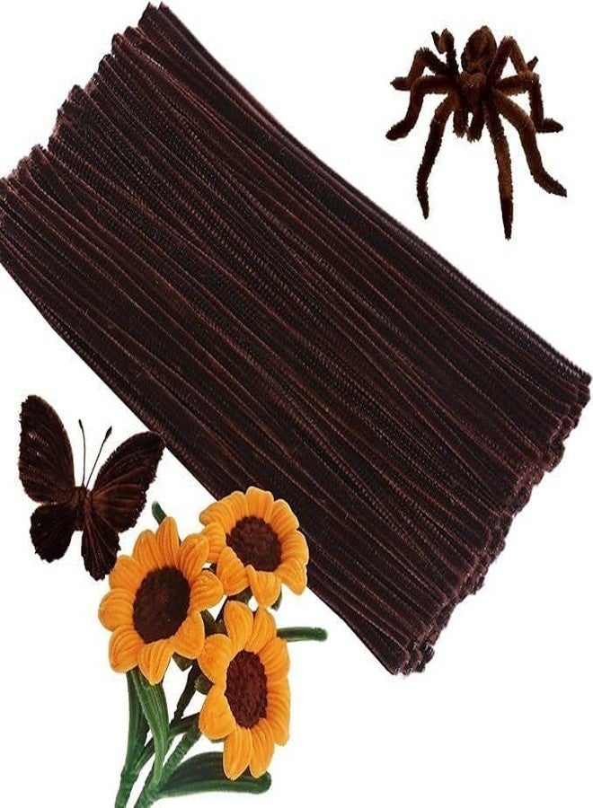 BOLT BEE Pipe Cleaners Craft Set, 100 Pieces, Chenille Stem Fuzzy Sticks, DIY Art Supplies for Projects, Decorations, Flower Making (Dark Brown) - Image 1