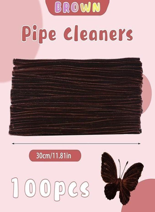 BOLT BEE Pipe Cleaners Craft Set, 100 Pieces, Chenille Stem Fuzzy Sticks, DIY Art Supplies for Projects, Decorations, Flower Making (Dark Brown) - Image 2