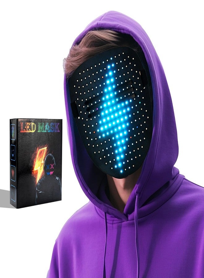 قناع GNFJJBD بإضاءة LED مع خاصية استشعار الحركة، قناع هالوين LED للجنسين لحفلات لعب الأدوار التنكرية وحفلات التنكر - Image 1