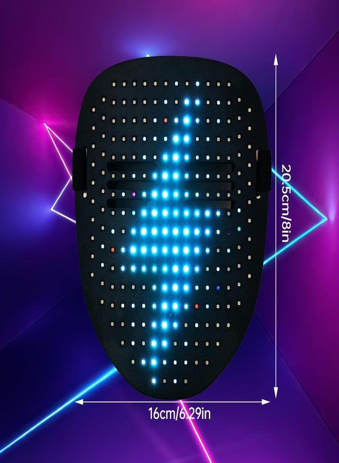 قناع GNFJJBD بإضاءة LED مع خاصية استشعار الحركة، قناع هالوين LED للجنسين لحفلات لعب الأدوار التنكرية وحفلات التنكر - Image 5