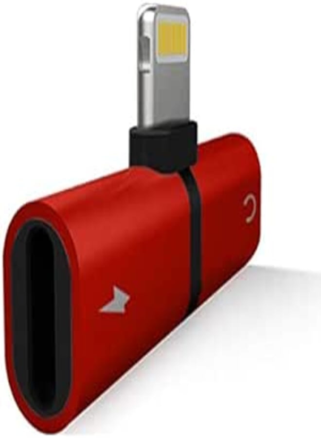 OR Adapter & Splitter for iPhone X, iPhone 8/8 Plus, iPhone 7/7Plus, Double Lightning Headphone Audio & Charge Cable,Support Call & Music & Charging