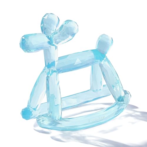 Miraloop Crystal Jelly Baby Teether Jellydog Teething Relief Toy for Infants 36 Months Silicone Handheld Teething Toy BPAFree Odorless Prevents Choking Safe for Babies Voyages - Image 1
