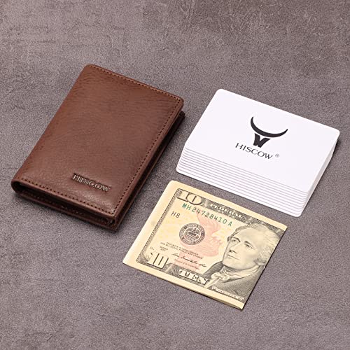 HISCOW Leather Business Card Case Holder for Men & Women, Italian Calfskin (Aniline Leather Coffee) - Image 3