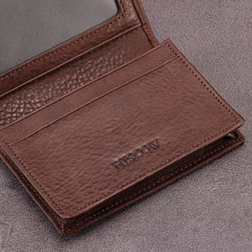 HISCOW Leather Business Card Case Holder for Men & Women, Italian Calfskin (Aniline Leather Coffee) - Image 5