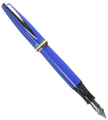Monteverde USA Aldo Domani Italia Fountain Pen Exotic Blue - Flex Nib - Luxury Writing Pen - Italian Design - JoWo Stainless Steel Nib - Smooth Ink Flow - Refillable - Gift Box Included - Image 1